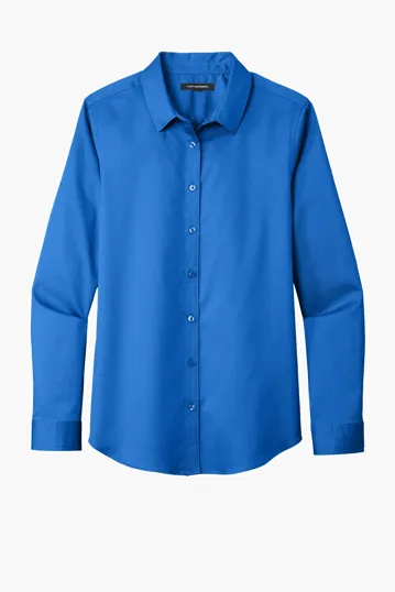 Port Authority Women's Long Sleeve SuperPro React Twill Shirt — view 13