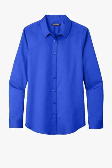 Port Authority Women's Long Sleeve SuperPro React Twill Shirt — view 15