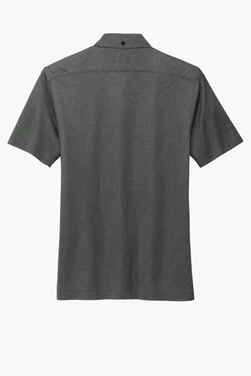 Mercer+Mettle Stretch Pique Full-Button Polo — view 10