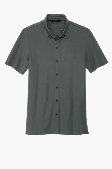 Mercer+Mettle Stretch Pique Full-Button Polo — view 2