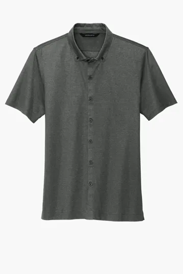 Mercer+Mettle Stretch Pique Full-Button Polo — view 3