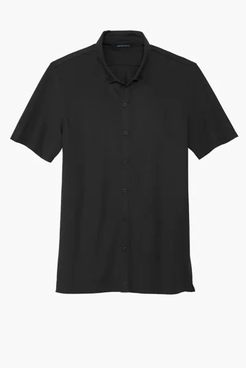 Mercer+Mettle Stretch Pique Full-Button Polo — view 4