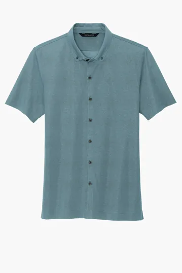 Mercer+Mettle Stretch Pique Full-Button Polo — view 5