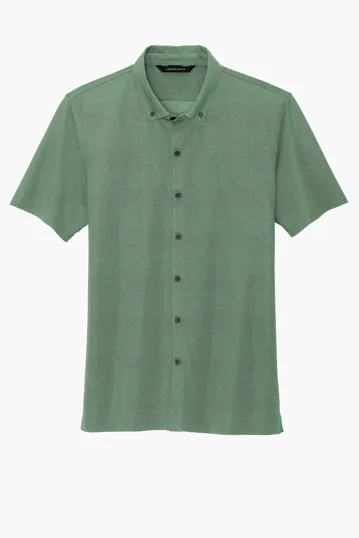 Mercer+Mettle Stretch Pique Full-Button Polo — view 6