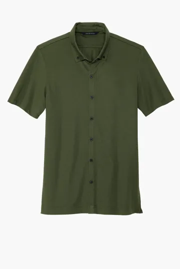 Mercer+Mettle Stretch Pique Full-Button Polo — view 7