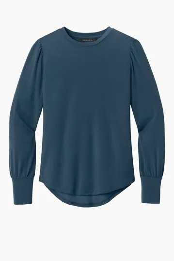 Mercer+Mettle Women's Stretch Jersey Long Sleeve Blouson Top — view 3