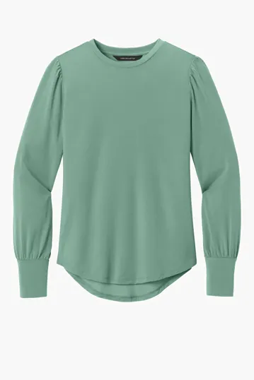 Mercer+Mettle Women's Stretch Jersey Long Sleeve Blouson Top — view 5