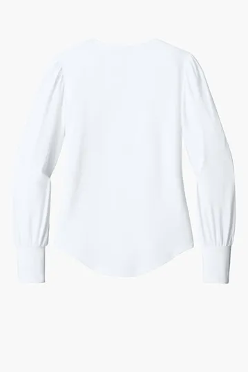 Mercer+Mettle Women's Stretch Jersey Long Sleeve Blouson Top — view 11