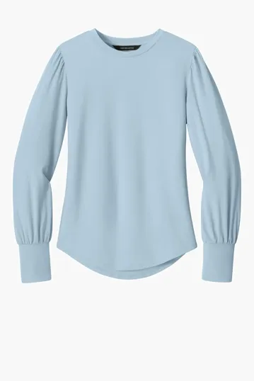 Mercer+Mettle Women's Stretch Jersey Long Sleeve Blouson Top — view 8