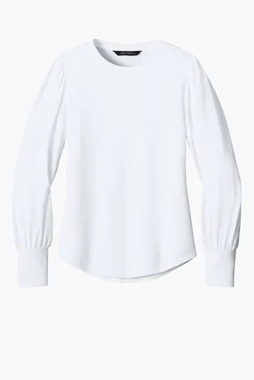 Mercer+Mettle Women's Stretch Jersey Long Sleeve Blouson Top — view 9
