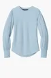 Mercer+Mettle Women's Stretch Jersey Long Sleeve Blouson Top — view 8