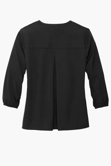 Mercer+Mettle Women's Stretch Crepe 3/4-Sleeve Blouse — view 10