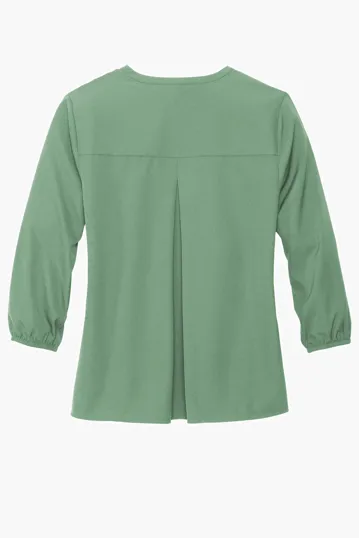 Mercer+Mettle Women's Stretch Crepe 3/4-Sleeve Blouse — view 14