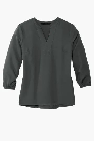 Mercer+Mettle Women's Stretch Crepe 3/4-Sleeve Blouse — view 2