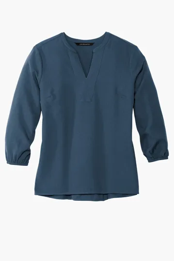 Mercer+Mettle Women's Stretch Crepe 3/4-Sleeve Blouse — view 4