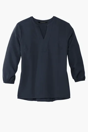 Mercer+Mettle Women's Stretch Crepe 3/4-Sleeve Blouse — view 6