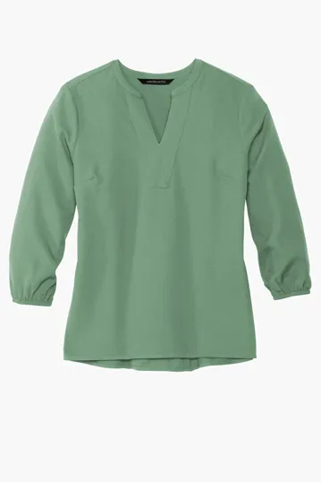 Mercer+Mettle Women's Stretch Crepe 3/4-Sleeve Blouse — view 7