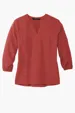 Mercer+Mettle Women's Stretch Crepe 3/4-Sleeve Blouse — view 8