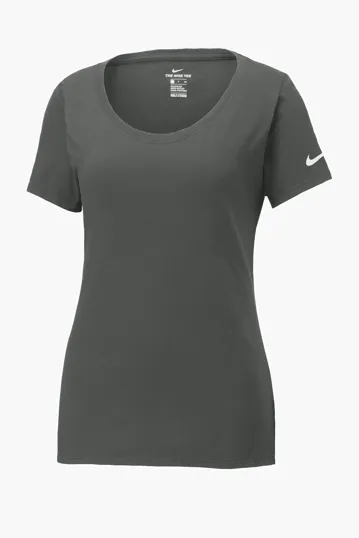 Nike Women's Dri-FIT Cotton/Poly Scoop Neck Tee — view 2