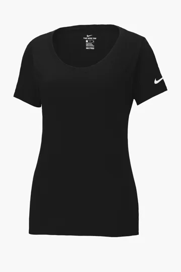 Nike Women's Dri-FIT Cotton/Poly Scoop Neck Tee — view 3