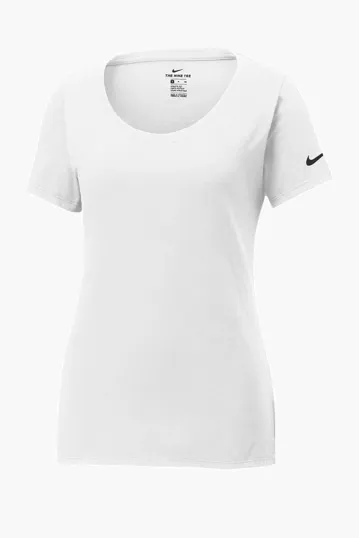 Nike Women's Dri-FIT Cotton/Poly Scoop Neck Tee — view 7