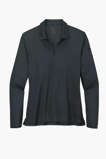 Nike Women's Dri-FIT Micro Pique 2.0 Long Sleeve Polo — view 2