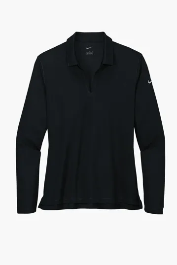 Nike Women's Dri-FIT Micro Pique 2.0 Long Sleeve Polo — view 3