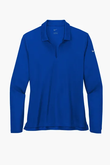 Nike Women's Dri-FIT Micro Pique 2.0 Long Sleeve Polo — view 4