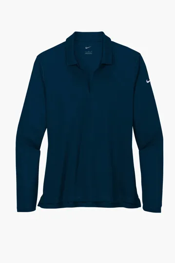 Nike Women's Dri-FIT Micro Pique 2.0 Long Sleeve Polo — view 6