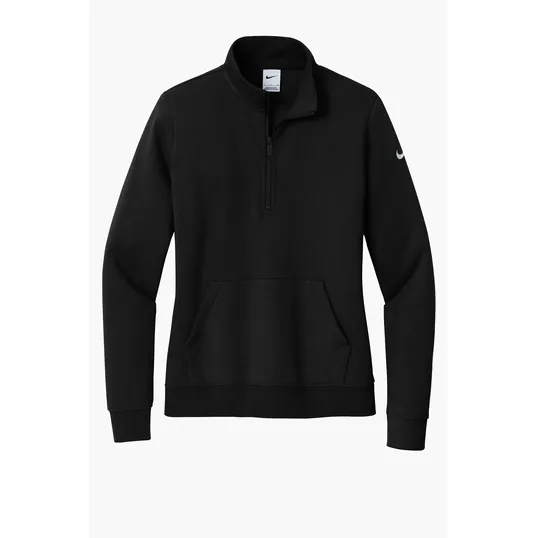 Nike Women's Club Fleece Sleeve Swoosh 1/2-Zip — view 3