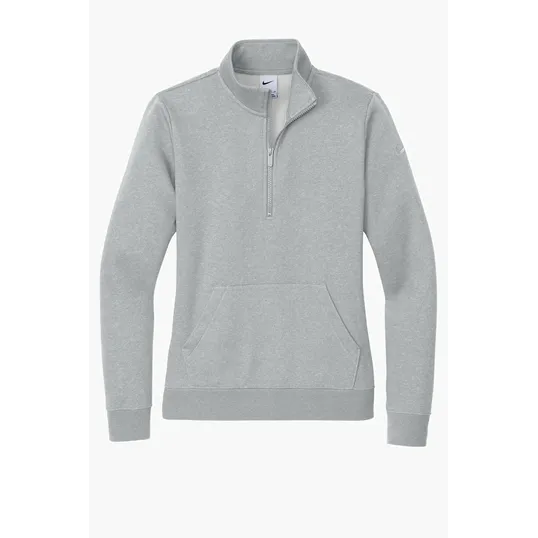 Nike Women's Club Fleece Sleeve Swoosh 1/2-Zip — view 4