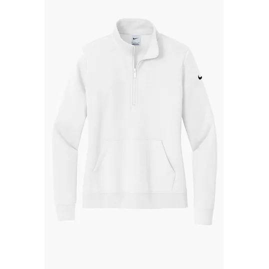 Nike Women's Club Fleece Sleeve Swoosh 1/2-Zip — view 8