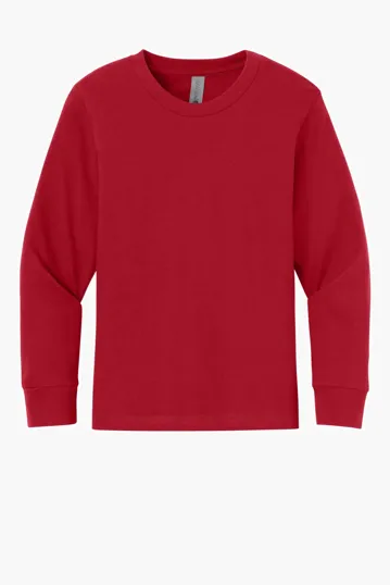 Next Level Apparel Youth Cotton Long Sleeve Tee — view 5