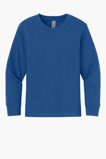 Next Level Apparel Youth Cotton Long Sleeve Tee — view 6