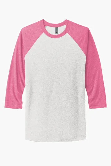 Next Level Apparel Adult Tri-Blend 3/4-Sleeve Raglan Tee — view 8