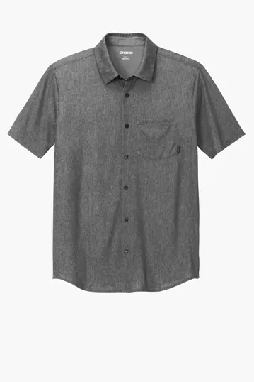OGIO Extend Short Sleeve Button-Up Knit Shirt — view 2