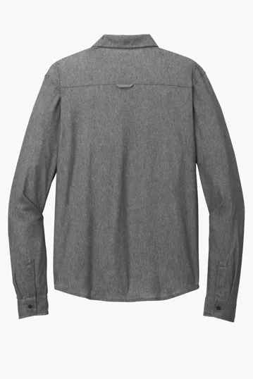 OGIO Extend Long Sleeve Button-Up Knit Shirt — view 5