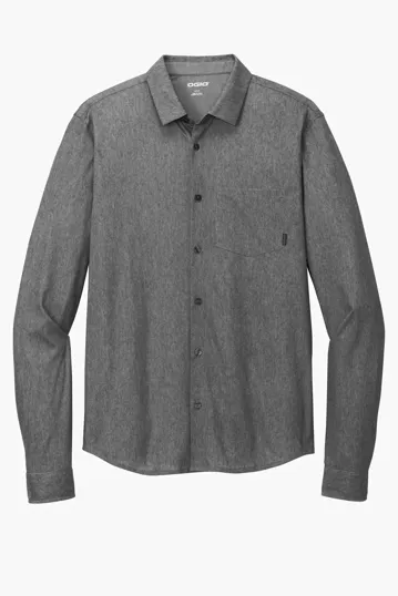 OGIO Extend Long Sleeve Button-Up Knit Shirt — view 2