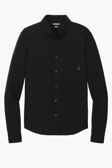 OGIO Extend Long Sleeve Button-Up Knit Shirt — view 3