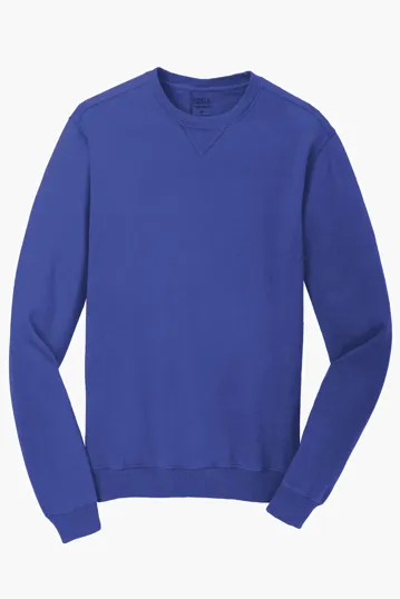 Port & Co Beach Wash Garment-Dyed Crewneck Sweatshirt — view 4