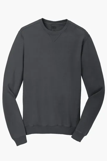 Port & Co Beach Wash Garment-Dyed Crewneck Sweatshirt — view 5
