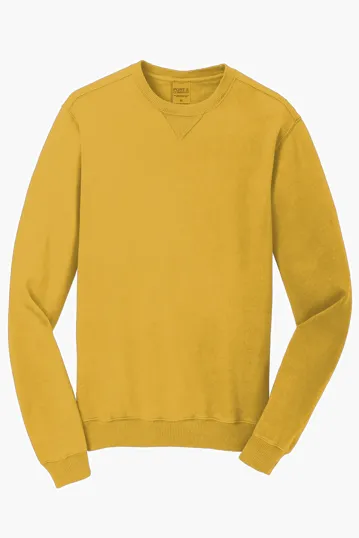 Port & Co Beach Wash Garment-Dyed Crewneck Sweatshirt — view 8