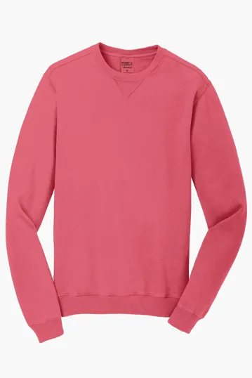 Port & Co Beach Wash Garment-Dyed Crewneck Sweatshirt — view 9