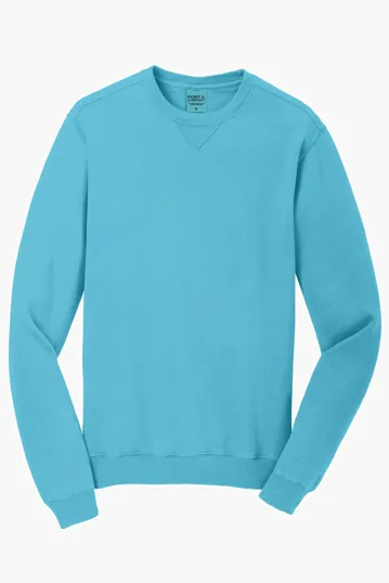 Port & Co Beach Wash Garment-Dyed Crewneck Sweatshirt — view 17