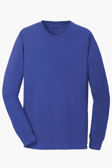 Port & Co Beach Wash Garment-Dyed Long Sleeve Tee — view 4