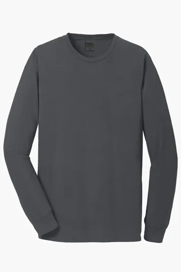 Port & Co Beach Wash Garment-Dyed Long Sleeve Tee — view 5