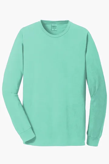 Port & Co Beach Wash Garment-Dyed Long Sleeve Tee — view 6