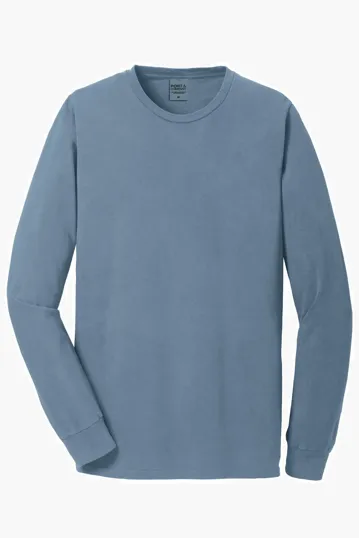Port & Co Beach Wash Garment-Dyed Long Sleeve Tee — view 7