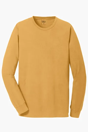Port & Co Beach Wash Garment-Dyed Long Sleeve Tee — view 8