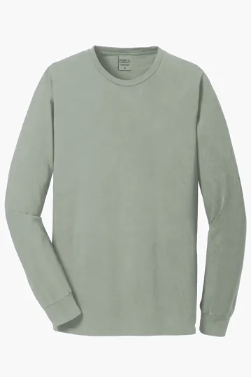 Port & Co Beach Wash Garment-Dyed Long Sleeve Tee — view 9